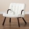Baxton Studio Eisa Modern & Contemporary White Sherpa Upholstered and Walnut Brown Finished Wood Accent Chair 204-12579 - alternate 10